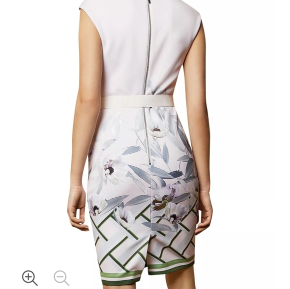 🍒NWT🍒 TED BAKER ICE PINK BODYCON DRESS - Picture 7 of 12